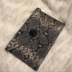 Kate Spade Faux Snakeskin Envelope Clutch